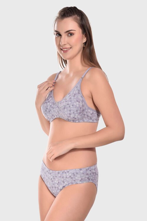 Non-Wired Full Coverage Bra Panty Set