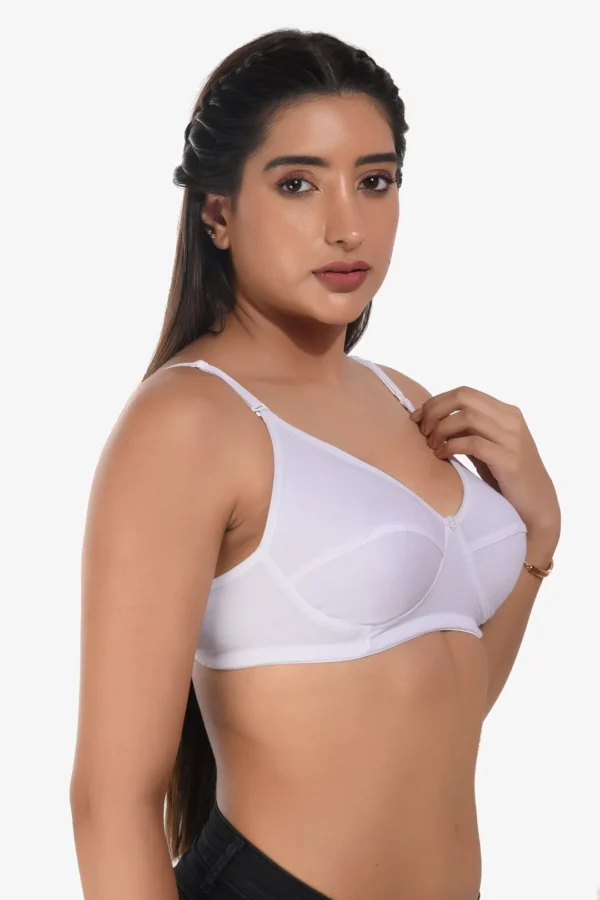 Women Non Padded White Everyday Bra - Image 3