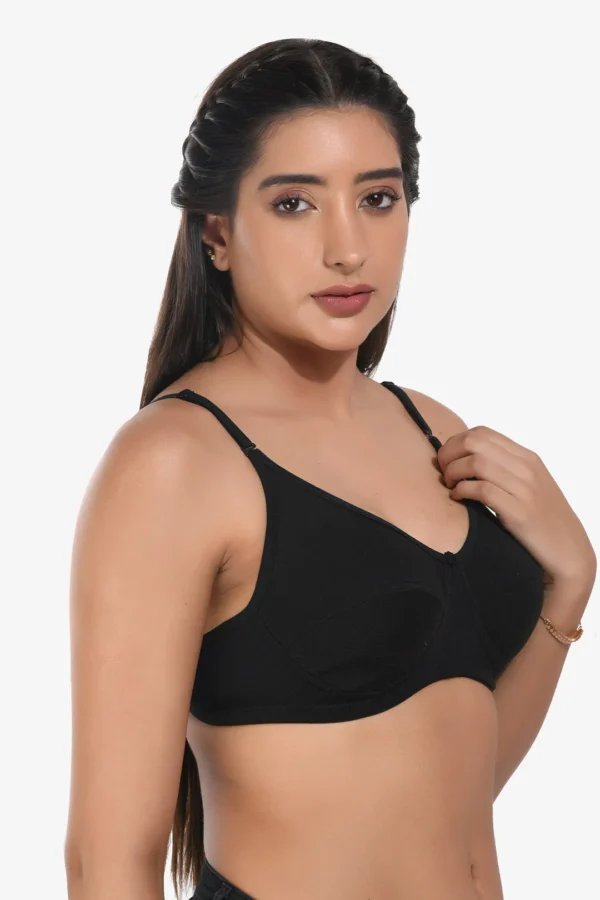 Women Non Padded Black Everyday Bra - Image 3