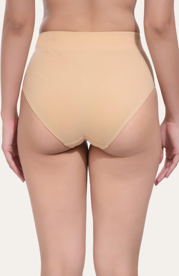 Solid Nude Cotton Hipster Panty for women - Image 2