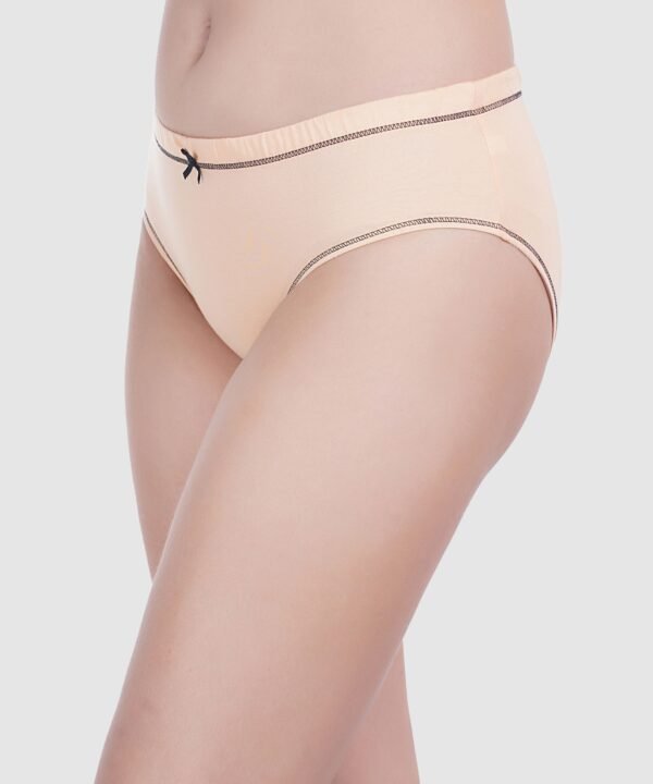 Solid Pink Cotton Women Panty - Image 3