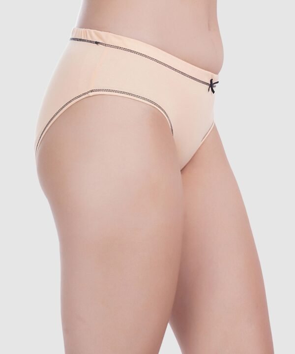 Solid Pink Cotton Women Panty - Image 4