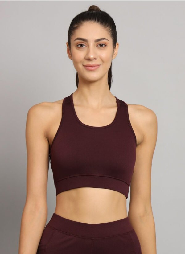 Elegant Wine Sports Bra for Every Workout