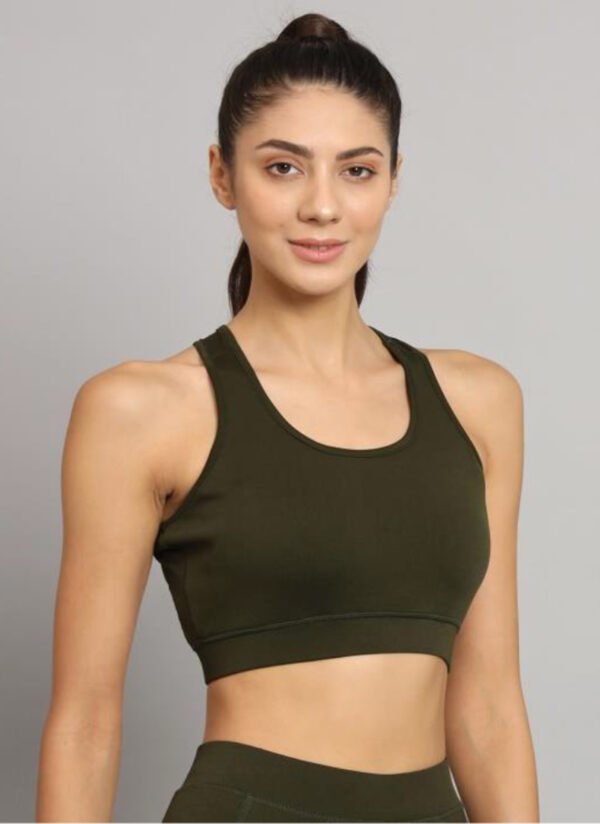 Premium Women’s Green Sports Bra for Superior Support - Image 4