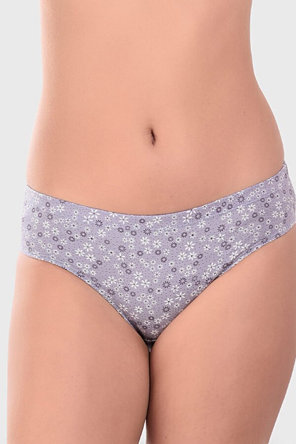 Gray Printed Flower Panty - Image 5