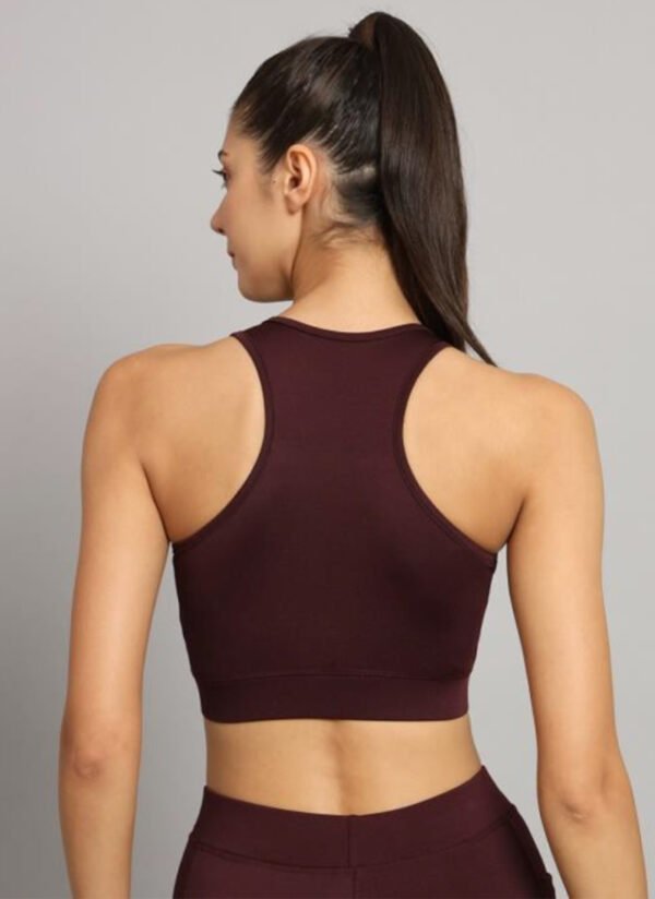 Elegant Wine Sports Bra for Every Workout - Image 3