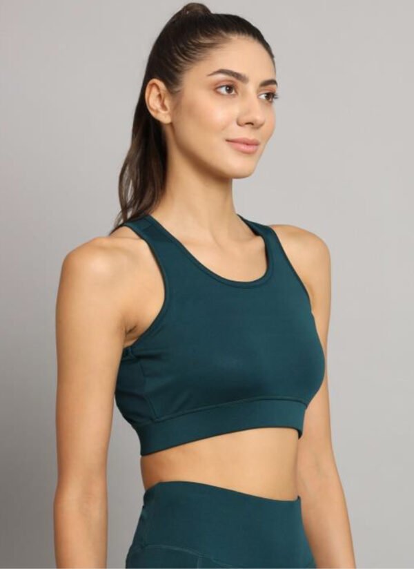 Trendy Bottle Green Sports Bra for a Bold Look - Image 4