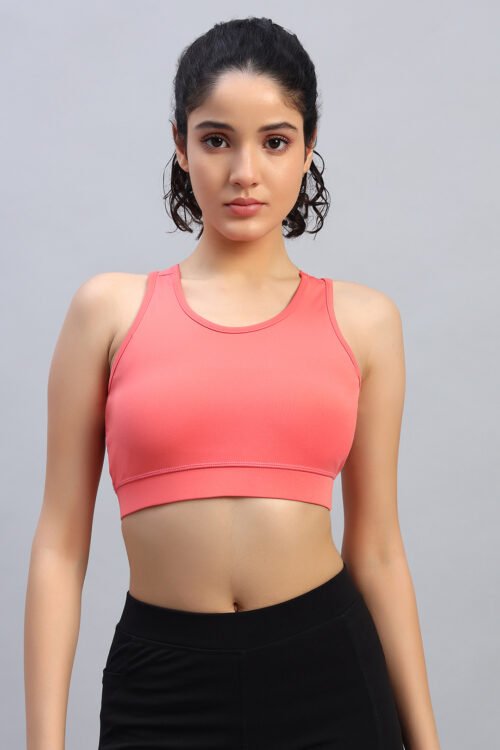 Soft Peach Sports Bra for Everyday Style