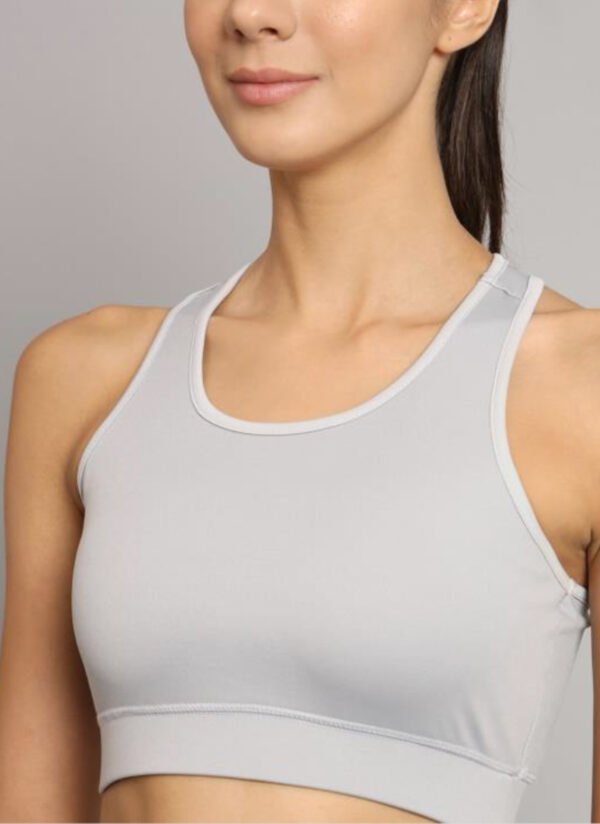 Light Grey Sports Bra for Subtle Elegance - Image 2