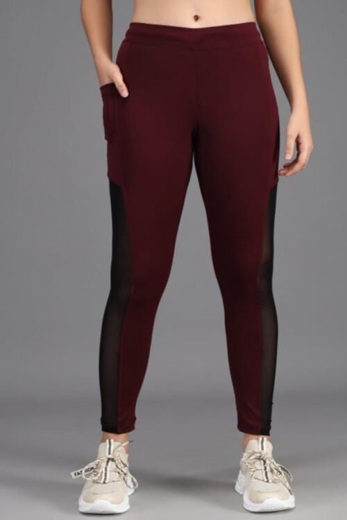 Wine Net Gym Leggings for Women