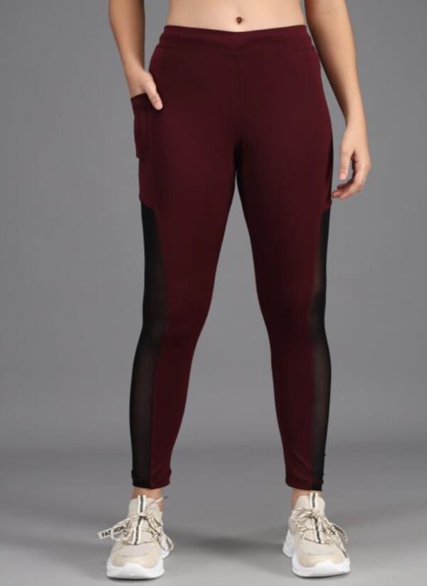 Wine Net Gym Leggings for Women