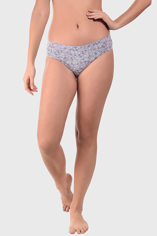 Gray Printed Flower Panty - Image 4