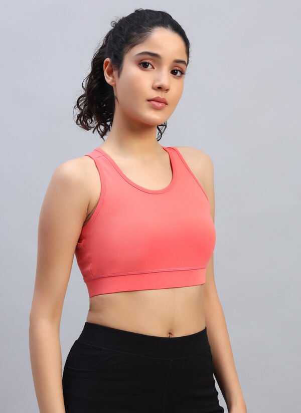 Soft Peach Sports Bra for Everyday Style - Image 4