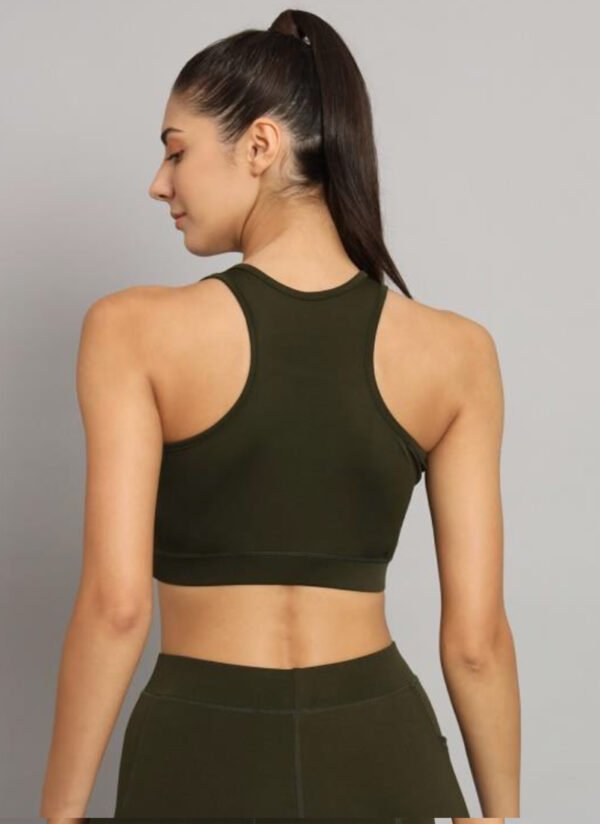 Premium Women’s Green Sports Bra for Superior Support - Image 3