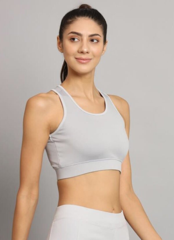 Light Grey Sports Bra for Subtle Elegance - Image 4