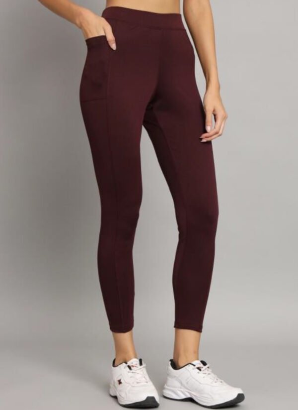 Sports Bra Legging Fill Set - Wine - Image 4