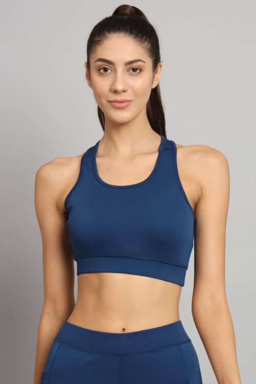 Air Force Blue Sports Bra for Active Comfort