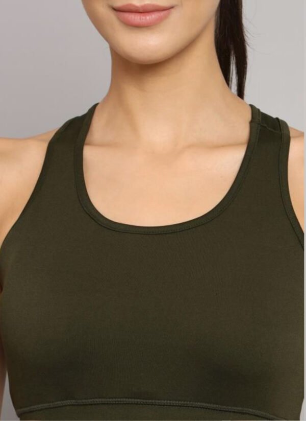 Premium Women’s Green Sports Bra for Superior Support - Image 2