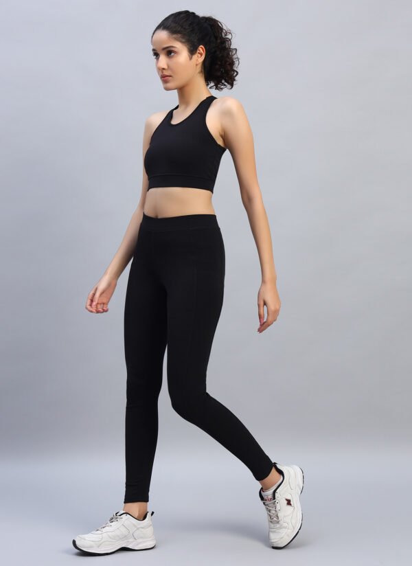 Sports Bra Legging Fill Set - Black - Image 5