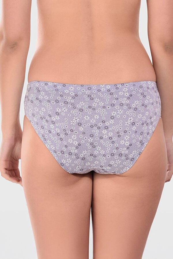 Gray Printed Flower Panty - Image 2