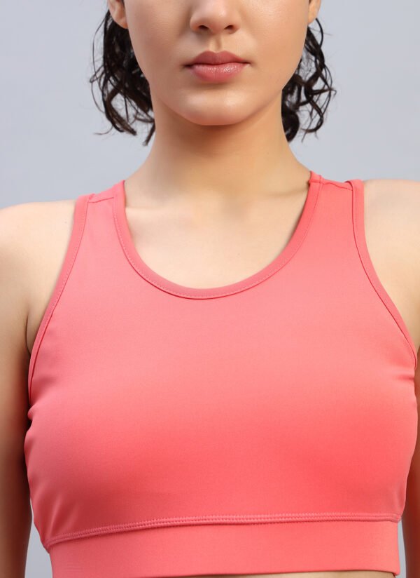 Soft Peach Sports Bra for Everyday Style - Image 2