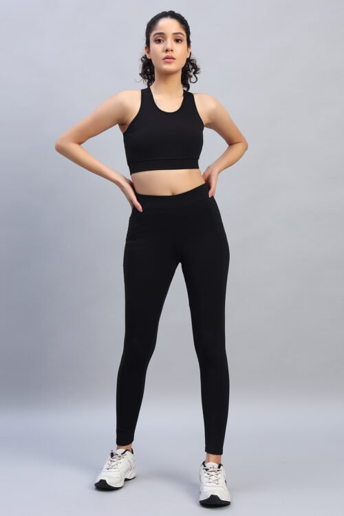 Sports Bra Legging Fill Set – Black