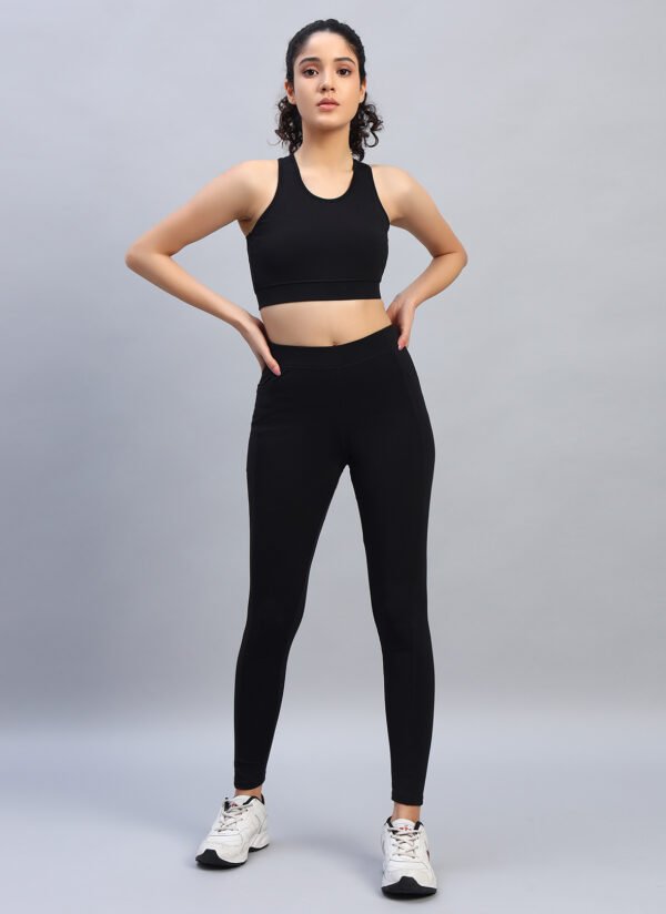 Sports Bra Legging Fill Set - Black